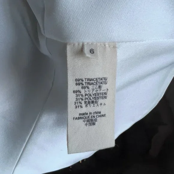 L'AGENCE White/Pearl Satin Bustier Top Size 6 - Picture 5 of 5